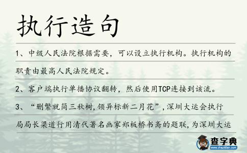 執行造句