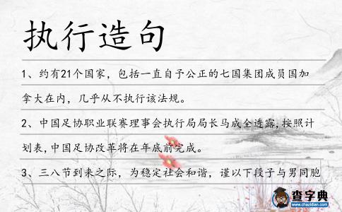 執行造句