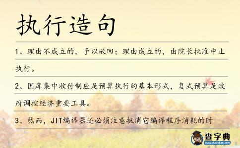 執行造句