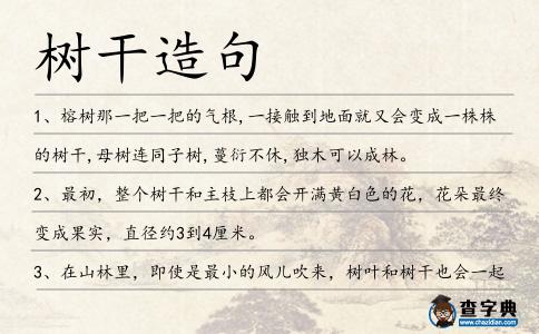 樹干造句