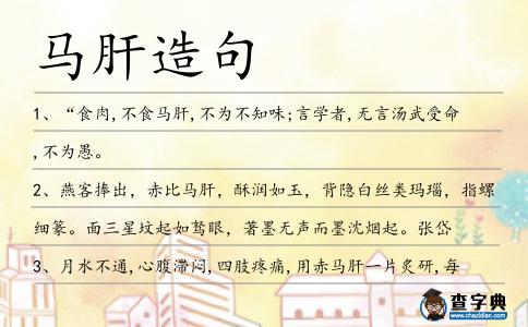 馬肝造句