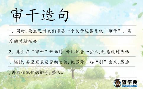 審干造句
