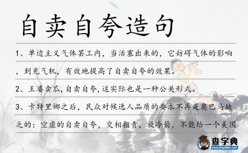 自賣自夸造句