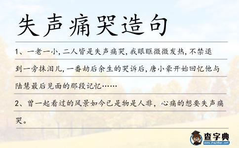 失聲痛哭造句