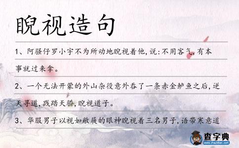 睨視造句