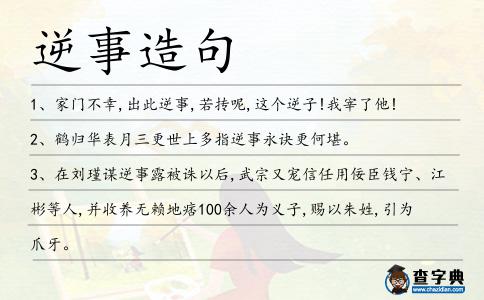 逆事造句