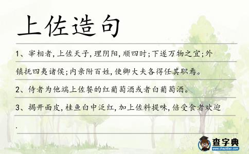 上佐造句
