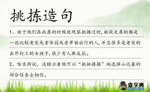 挑揀造句