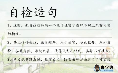自檢造句