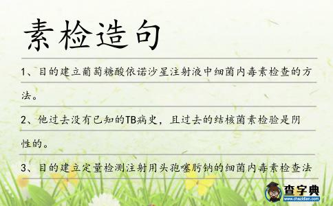 素檢造句