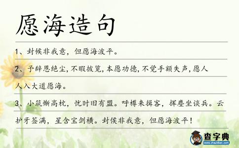 愿海造句