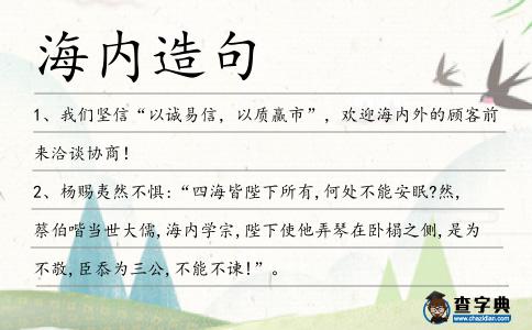 海內(nèi)造句
