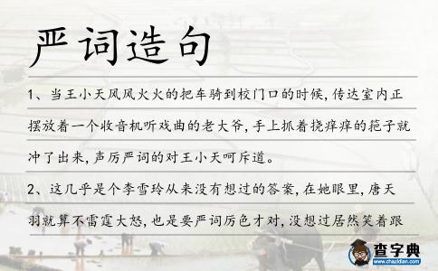 嚴(yán)詞造句