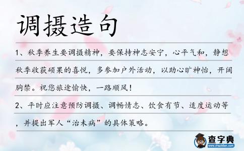 調攝造句