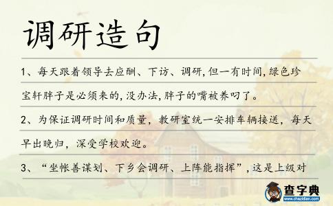 調研造句