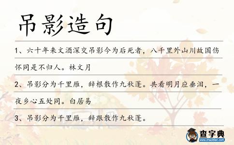 吊影造句