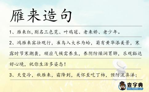 雁來(lái)造句