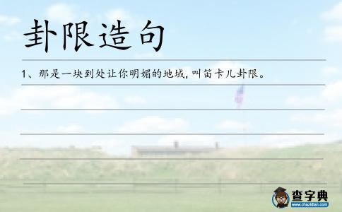 卦限造句