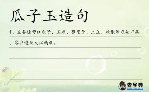 瓜子玉造句
