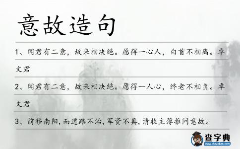 意故造句