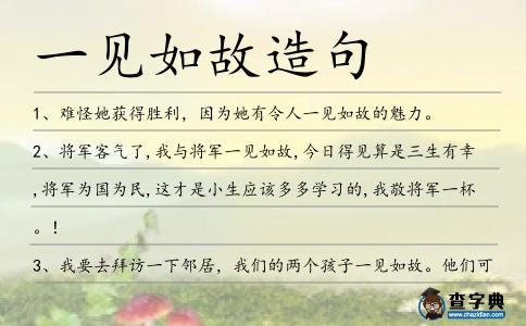一見如故造句
