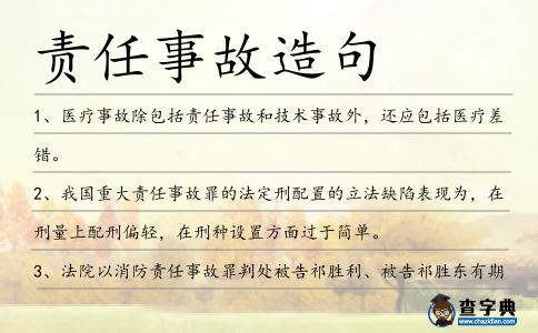 責任事故造句