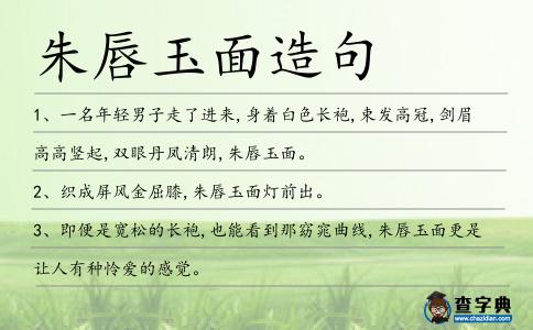 朱唇玉面造句