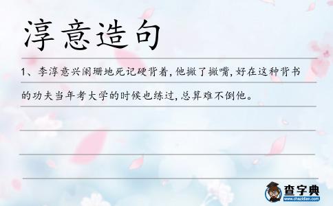 淳意造句