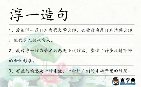 淳一造句