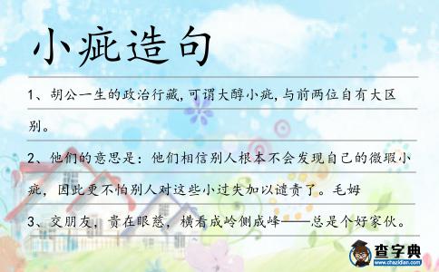 小疵造句