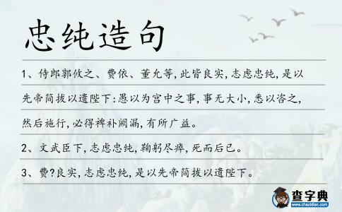 忠純造句