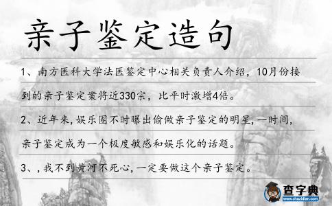 親子鑒定造句
