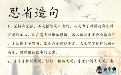 思省造句