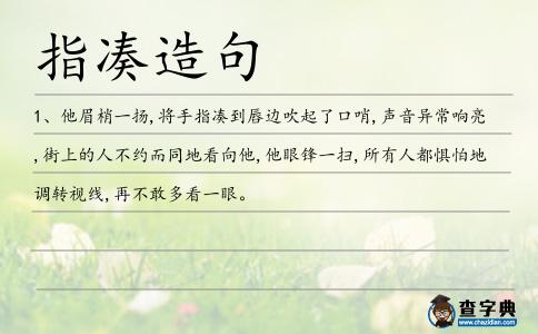 指湊造句