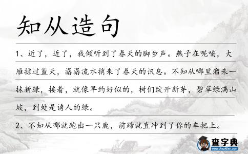 知從造句