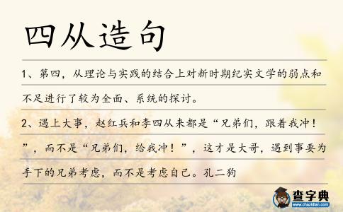 四從造句