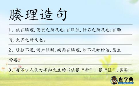 腠理造句