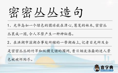 密密叢叢造句