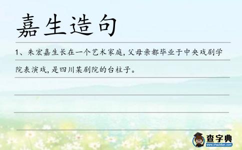嘉生造句