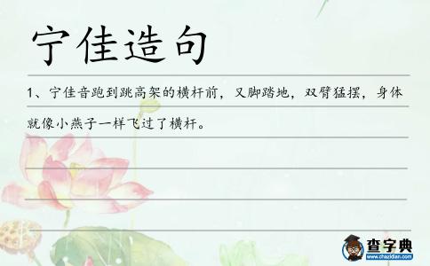 寧佳造句