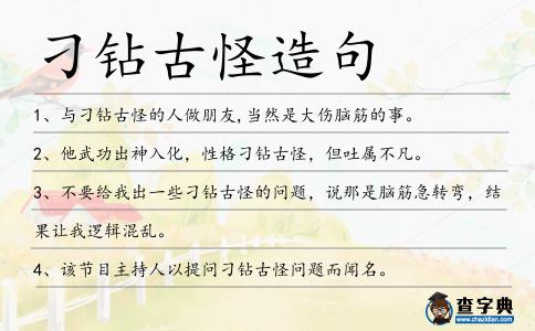 刁鉆古怪造句