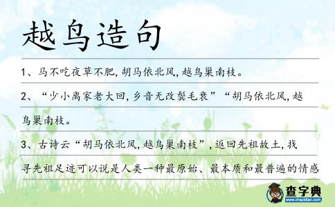 越鳥造句