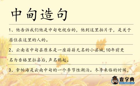 中甸造句