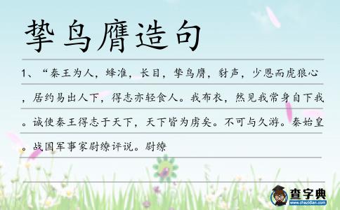 摯鳥膺造句