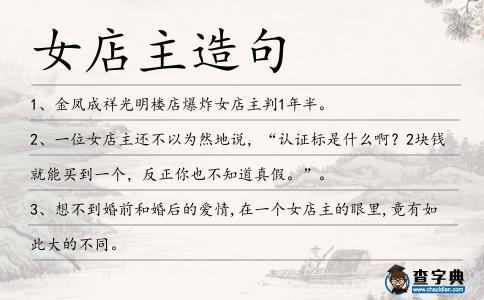 女店主造句
