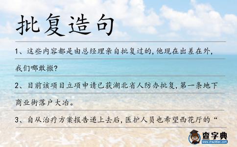 批復造句