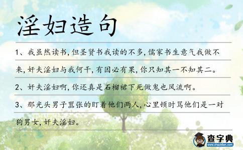 淫婦造句
