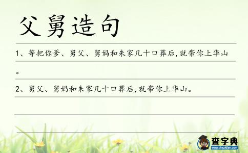 父舅造句