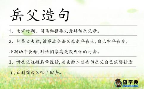 岳父造句