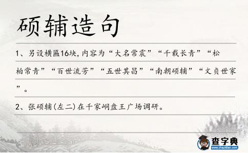 碩輔造句